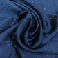 Studded Silk Hijab - Navy Blue (Black Stud)