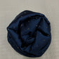 Studded Silk Hijab - Navy Blue (Black Stud)