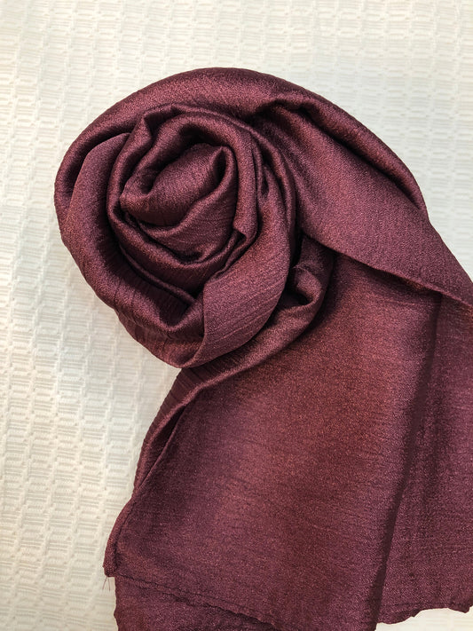 Crinkle Shiffon Hijab - Plum