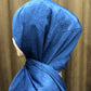 Velvet Silk Hijab - Navy Blue
