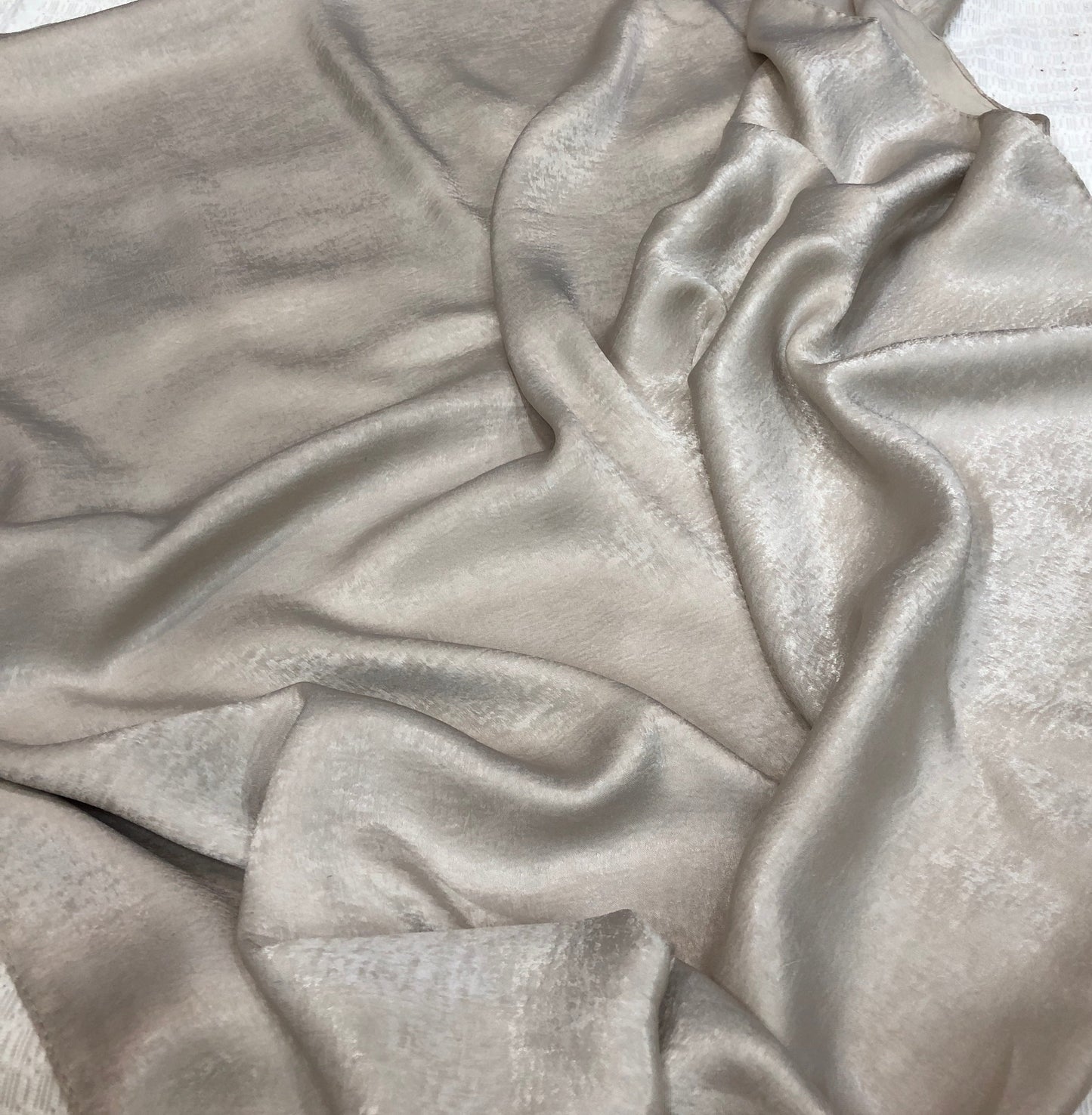 Velvet Silk Hijab - White Pearl